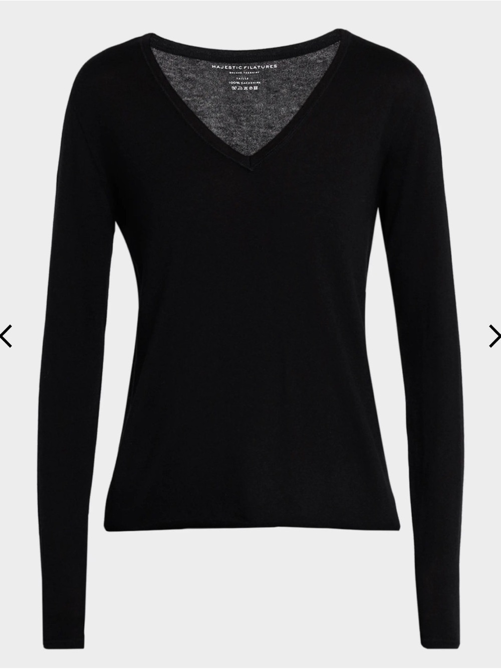 $380 Majestic Filatures Machine Washable 100% Cashmere V-Neck T-Shirt L